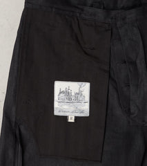 Division Road French Work Trousers - Spence Bryson® Black Coal Heavy Irish Linen
