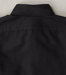 Division Road American Camp Shirt - Coal Japanese Cotton Linen Slub Poplin