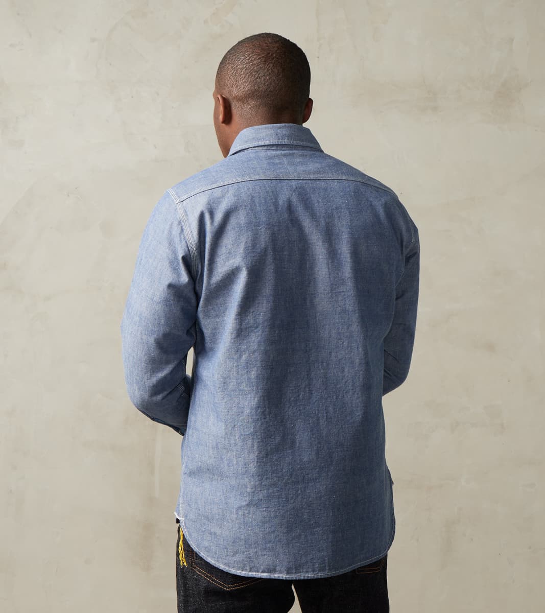 Division Road 21-BLU - Work Shirt - 10oz Selvedge Chambray Blue