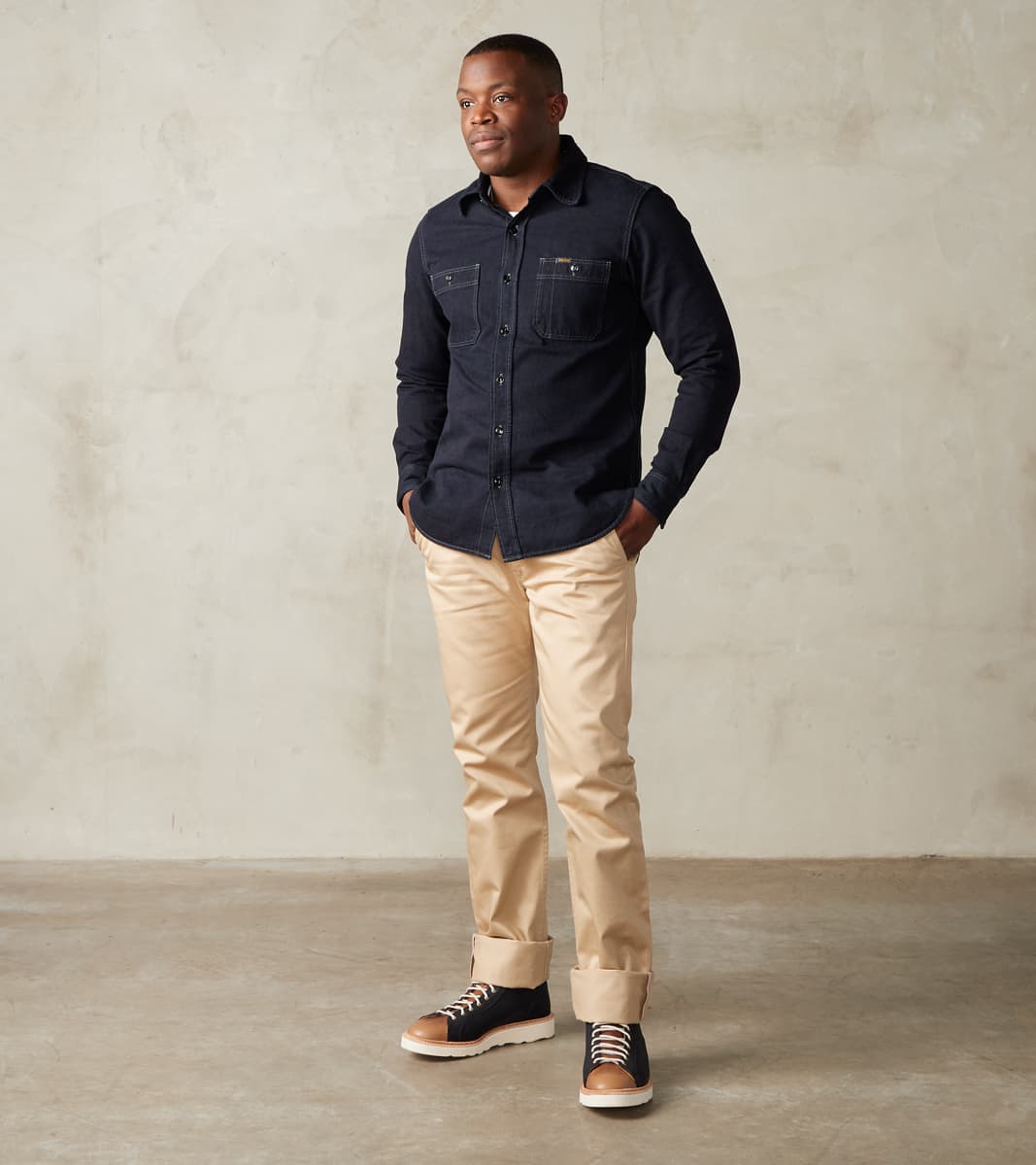 Division Road 721-KHA - Slim Tapered - Mercerized Selvedge Khaki Chino