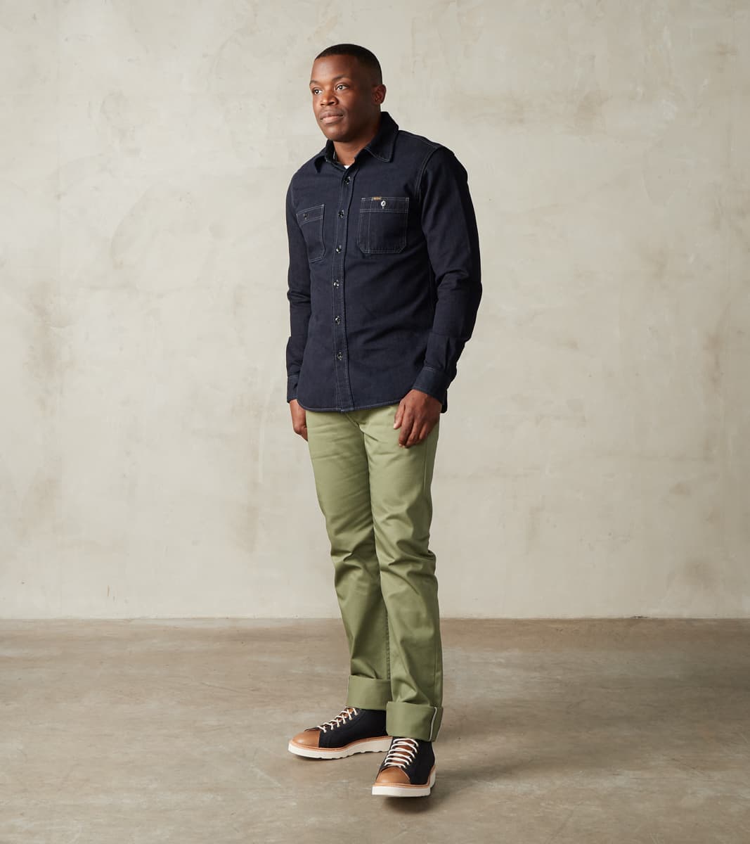 Division Road Products 721-OLV - Slim Tapered - Mercerized Selvedge Olive Chino