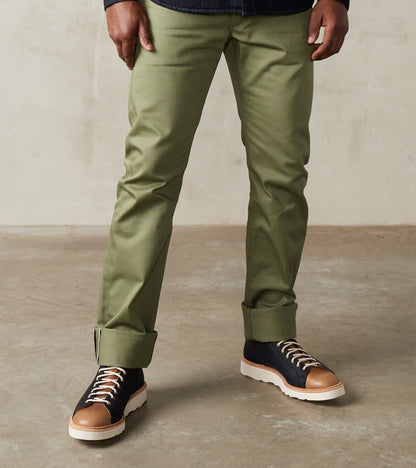 Division Road Products 721-OLV - Slim Tapered - Mercerized Selvedge Olive Chino