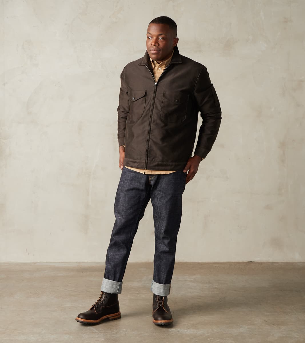 Black waxed canvas jacket on sale