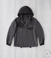 French Shooting Jacket - Abraham Moon® Charcoal Shetland Tweed