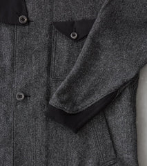 French Shooting Jacket - Abraham Moon® Charcoal Shetland Tweed