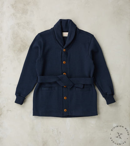 Division Road Dehen 1920 x DR Belted Shawl Coat - Navy