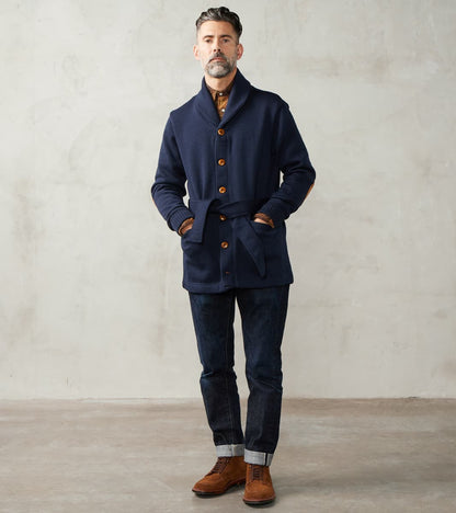 Belted Shawl Coat - Navy