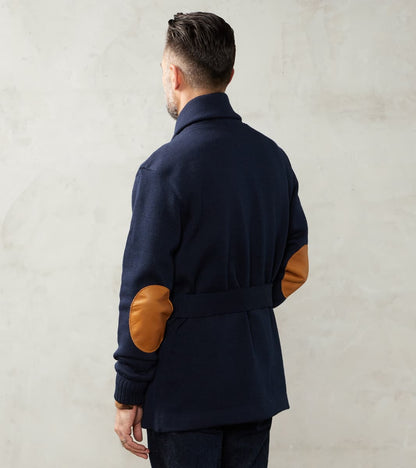 Belted Shawl Coat - Navy