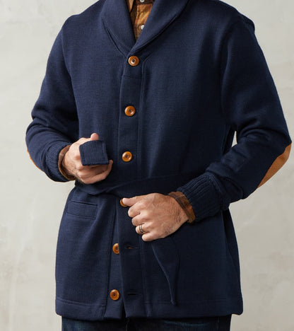 Belted Shawl Coat - Navy