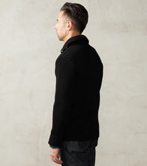 Navy Half Zip Sweater - Black