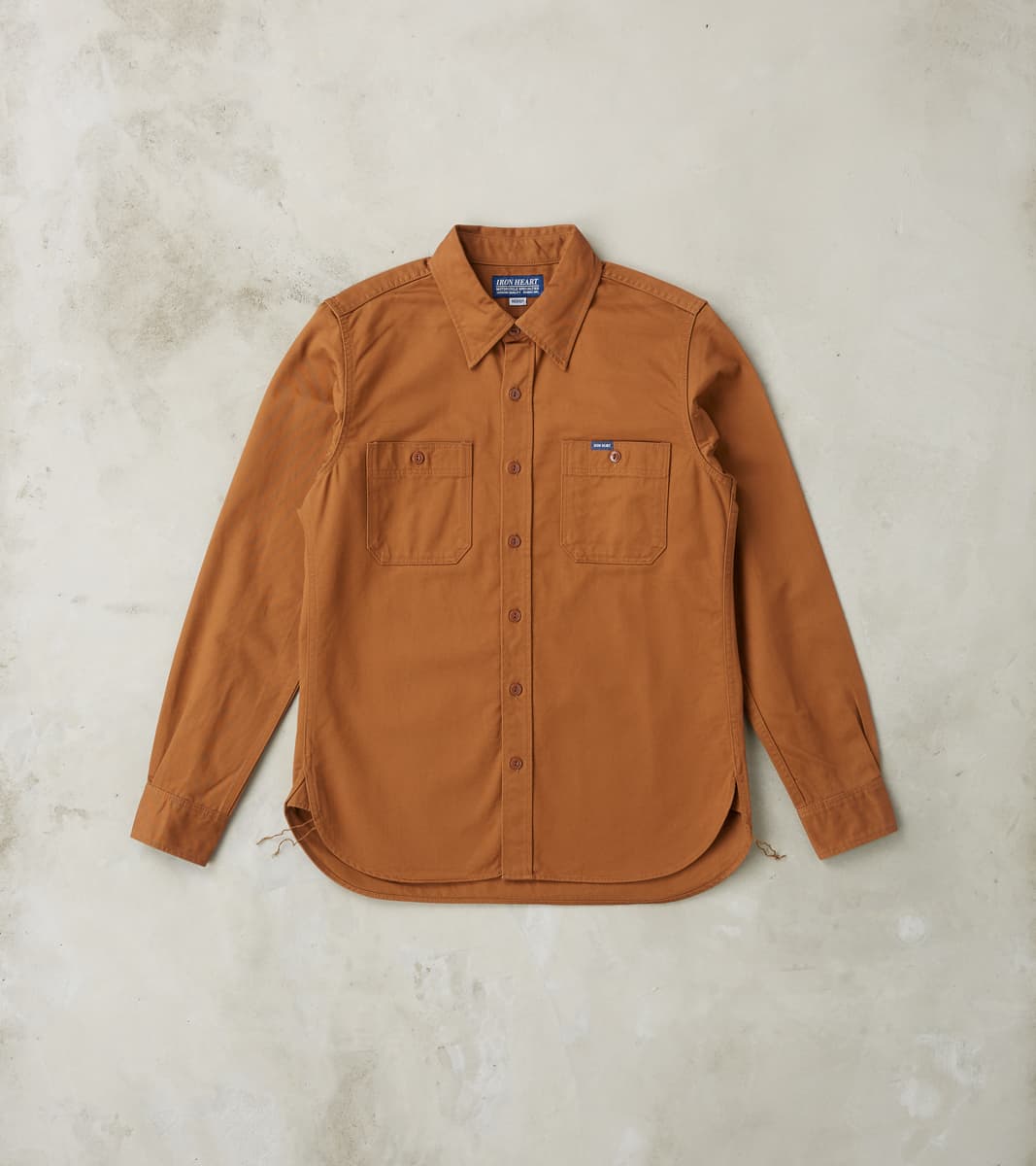 Iron Heart 329-BRN - Work Shirt - 7oz Chino Twill Brown – Division