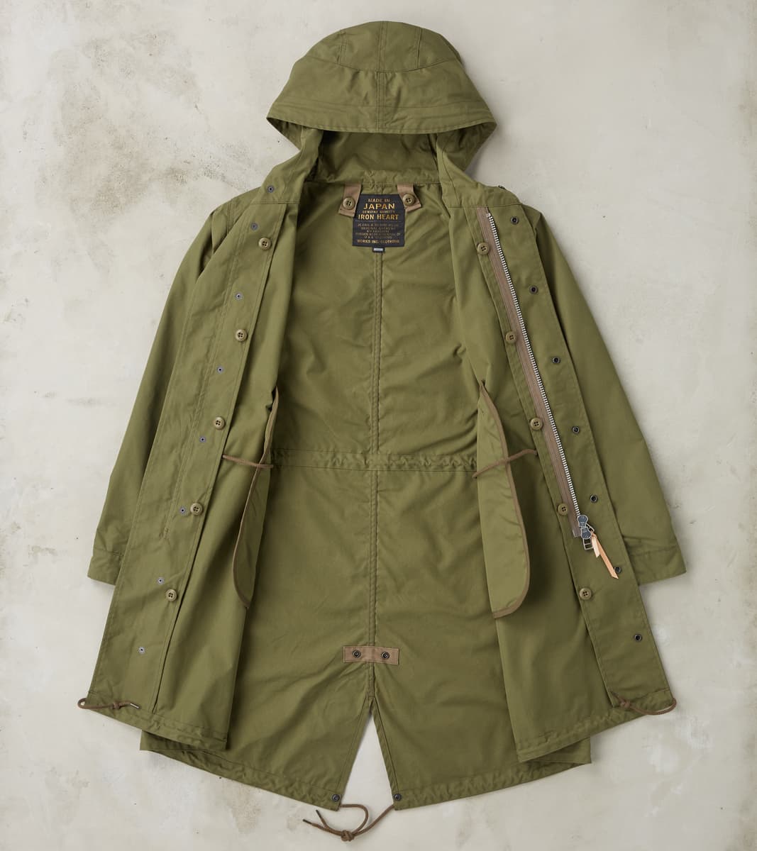 Iron Heart 38-OLV - M-51 Field Coat - 5oz. Shell & Quilted Liner  