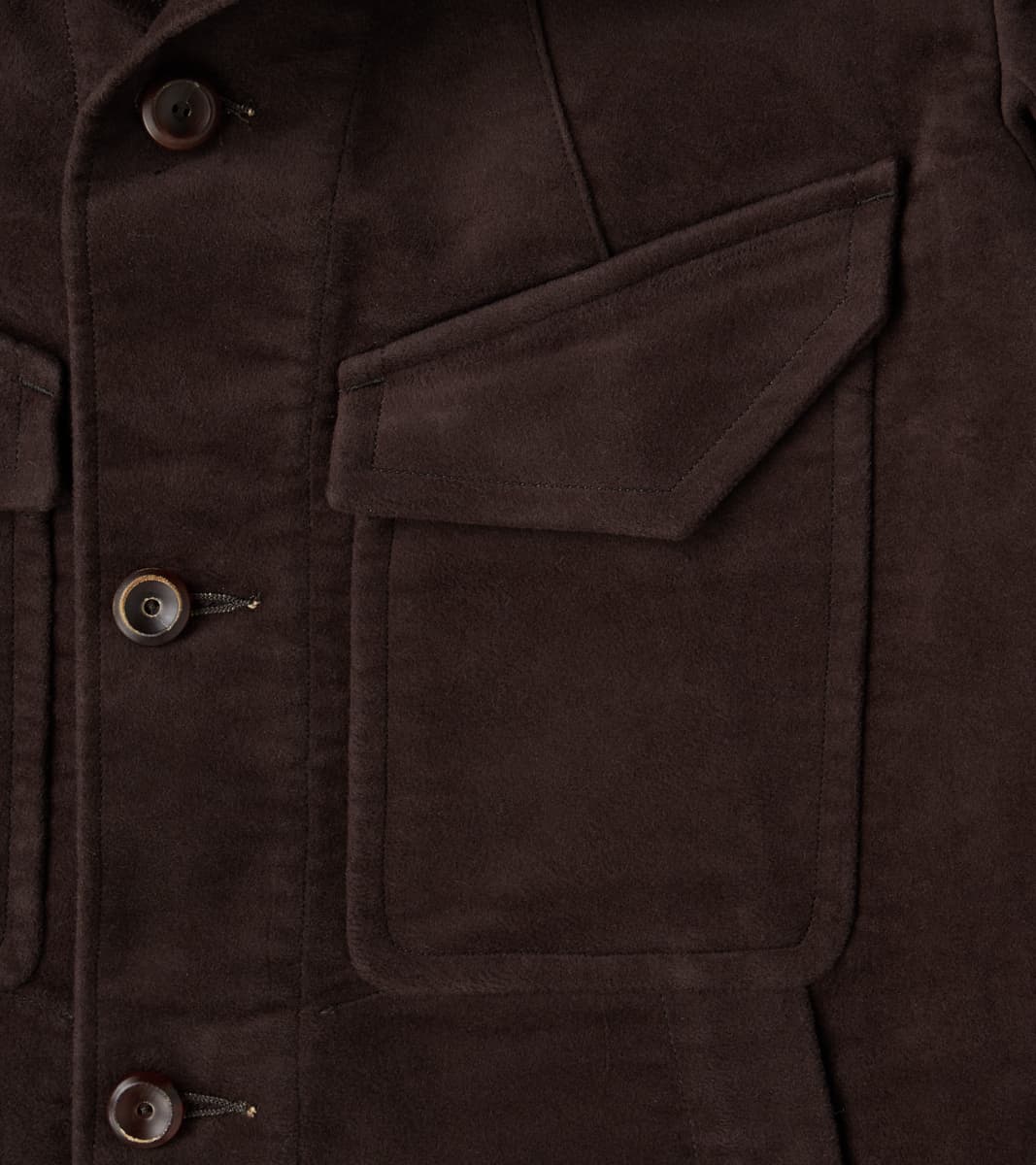 French Rapide Jacket - Chocolate Overdyed B.Moss Moleskin