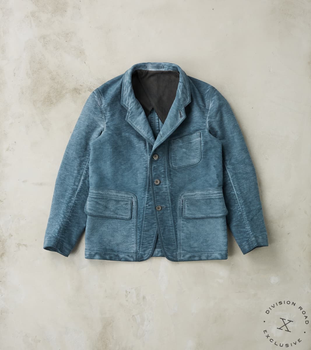 MotivMfg x DR English Hunt Work Jacket - Smoke Blue Overdyed B