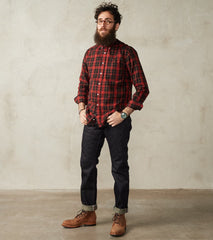 Division Road Gitman Vintage x DR Interwoven Check Twill - Red