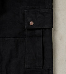 Division Road Iron Heart 502DR-BB Serviceman - Classic Tapered Cargo - 14oz Black x Black