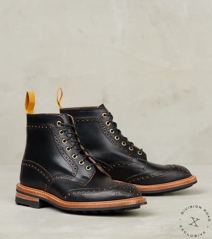 Division Road Tricker's x DR Stow Boot - 2298 - Ridgeway - Horween Black CXL