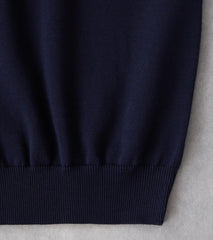 Organic Cotton Knit Vest - Navy