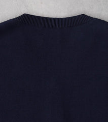 Organic Cotton Knit Vest - Navy
