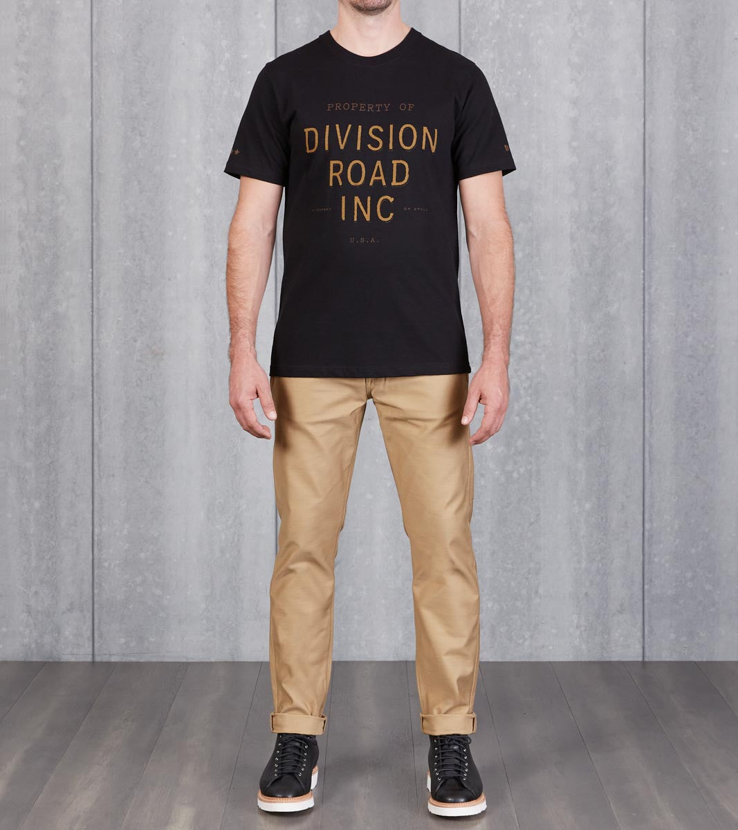 Division Road Provisions Army Heavyweight Short Sleeve Tee - Black –  Division Road, Inc.