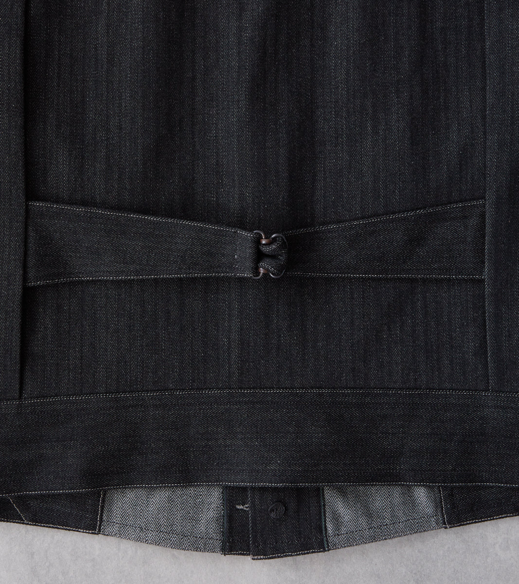 French Shipyard Type-1 Jacket - Japanese Black HBT Selvedge Denim