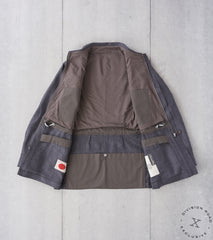 English P60 Combat Jacket - Marling & Evans® Grey Wool/Linen Hopsack
