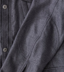 English P60 Combat Jacket - Marling & Evans® Grey Wool/Linen Hopsack