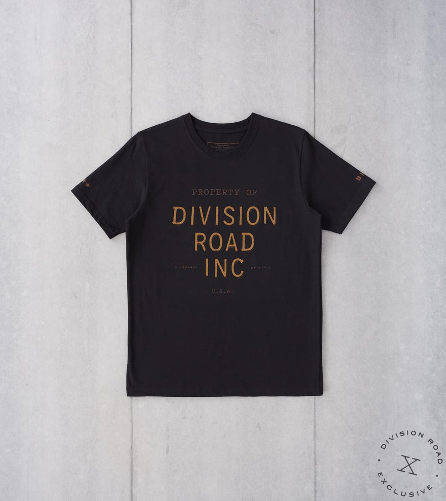 Division Road Provisions Army Heavyweight Short Sleeve Tee - Black